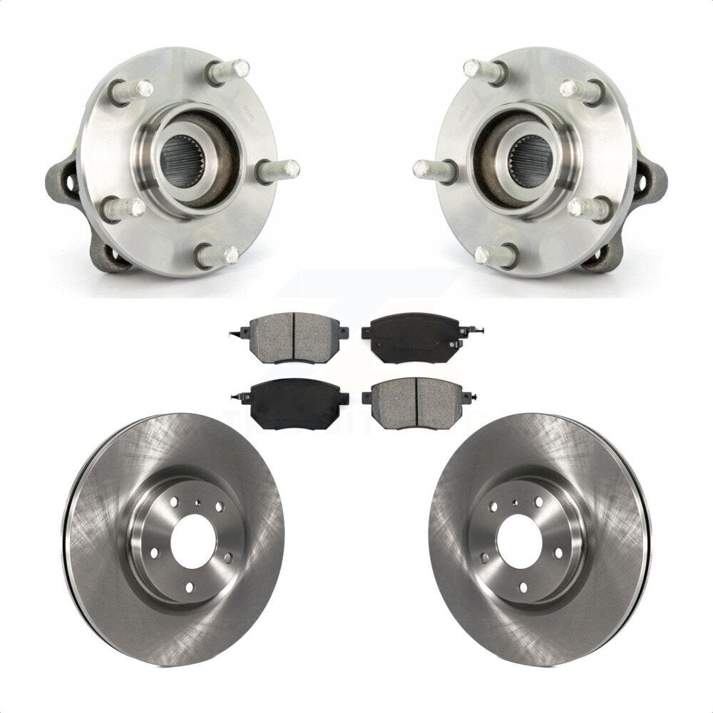 Hub Bearing Assembly Disc Brake Rotor Pads Front Kit For 2005-2007 Nissan Murano