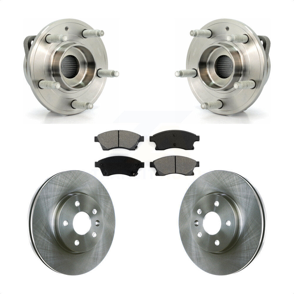 Hub Bearing Brake Rotor & Pad Front Kit For 2014-2015 Chevrolet Cruze GAS engine
