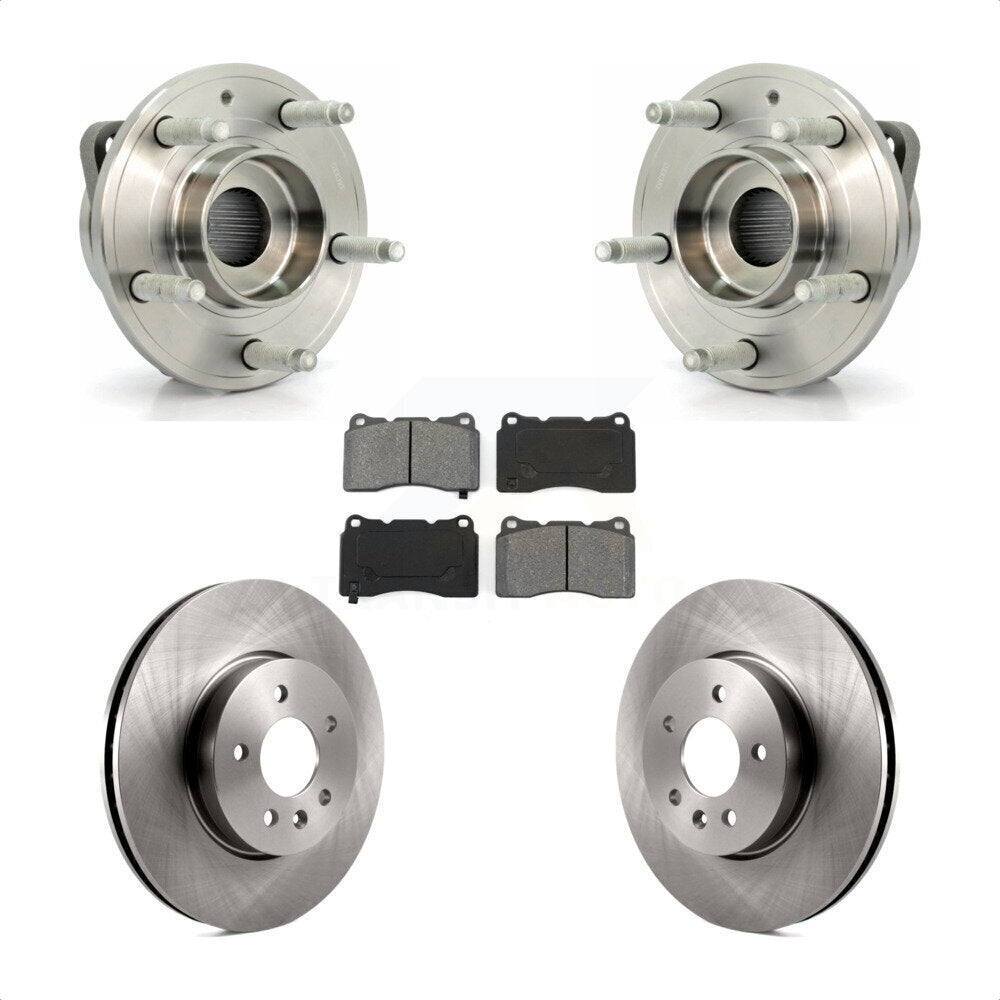 Hub Bearing Assembly Disc Brake Rotors And Pads Front Kit For Cadillac ATS