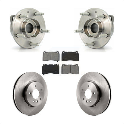 Hub Bearing Assembly Disc Brake Rotors And Pads Front Kit For Cadillac ATS