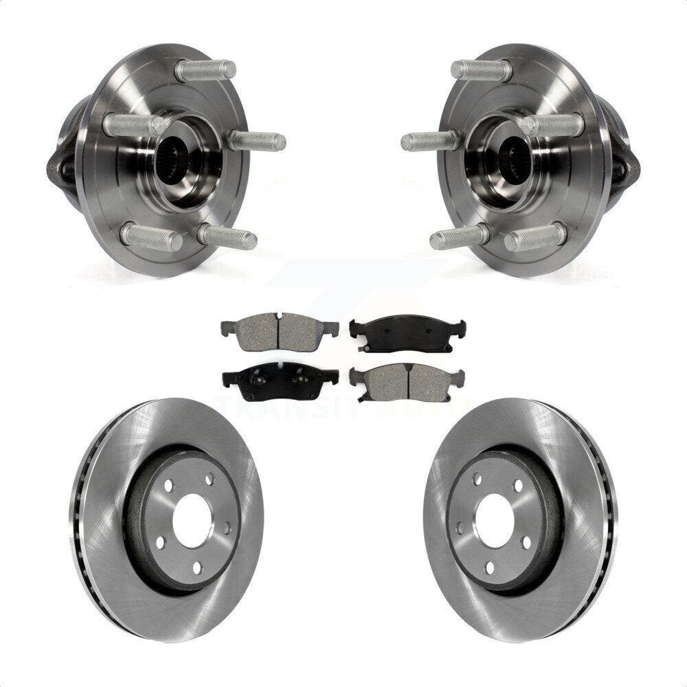 Hub Bearing Disc Brake Rotor Pad Front Kit For Jeep Grand Cherokee Dodge Durango