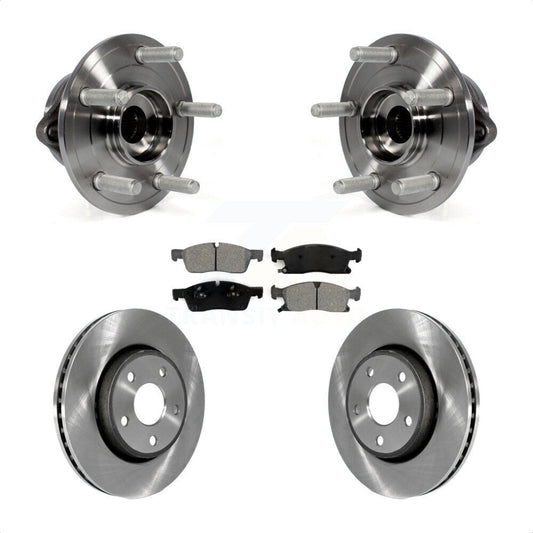 Hub Bearing Disc Brake Rotor Pad Front Kit For Jeep Grand Cherokee Dodge Durango