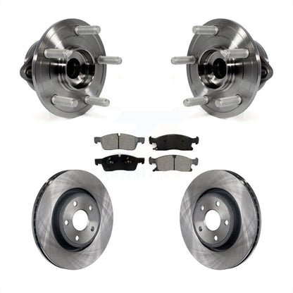 Hub Bearing Brake Rotor & Pad Front Kit For Jeep Grand Cherokee Dodge Durango WK