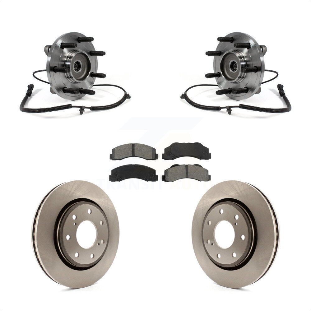 Hub Bearing Assembly Disc Brake Rotors And Pads Front Kit For Ford F-150