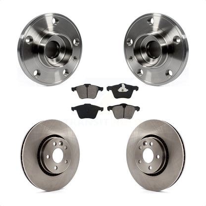 Hub Bearing Brake Rotor & Pad Front Kit For Volvo XC70 S60 V60 S80 Cross Country