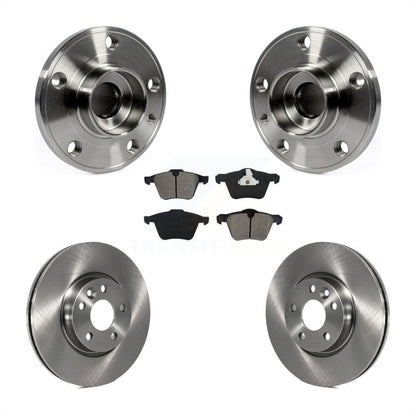 Hub Bearing Assembly Disc Brake Rotors And Pads Front Kit For Volvo V70