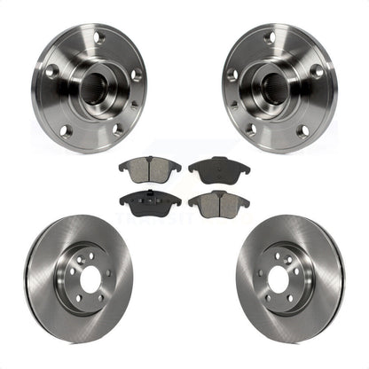Hub Bearing Assembly Brake Rotor & Pads Front Kit For Volvo XC70 S60 V60 S80 V70