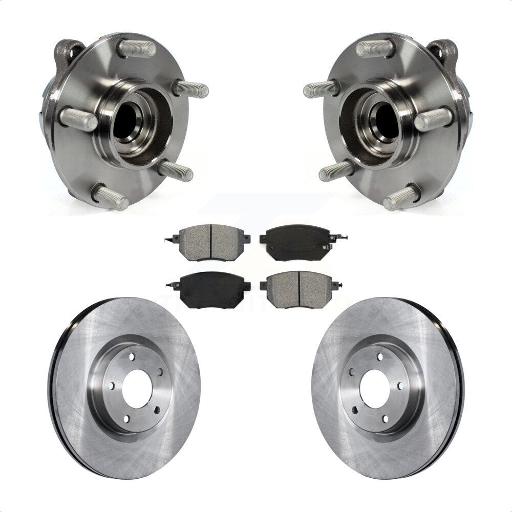 Hub Bearing Assembly Disc Brake Rotors And Pads Front Kit For INFINITI FX35 RWD