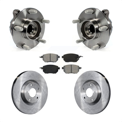 Hub Bearing Assembly Disc Brake Rotors And Pads Front Kit For INFINITI FX35 RWD
