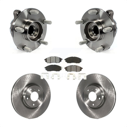 Hub Bearing Brake Rotor Pad Front Kit For INFINITI EX35 Nissan 370Z G35 QX50 M35