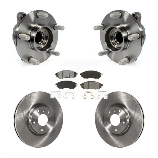 Hub Bearing Brake Rotor Pad Front Kit For INFINITI EX35 Nissan 370Z G35 QX50 M35