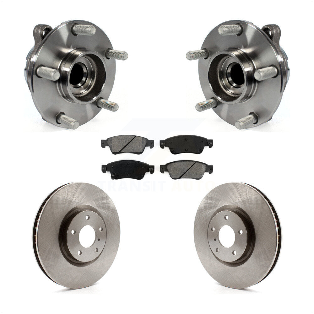Hub Bearing Assembly Disc Brake Rotor And Pad Front Kit For INFINITI G37 G35 Q60