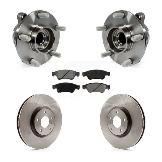 Hub Bearing Assembly Disc Brake Rotor And Pad Front Kit For INFINITI G37 G35 Q60