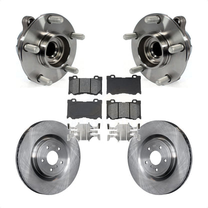 Hub Bearing Brake Rotor Pad Front Kit For INFINITI Q50 G37 Nissan 370Z Q60 M37 Z