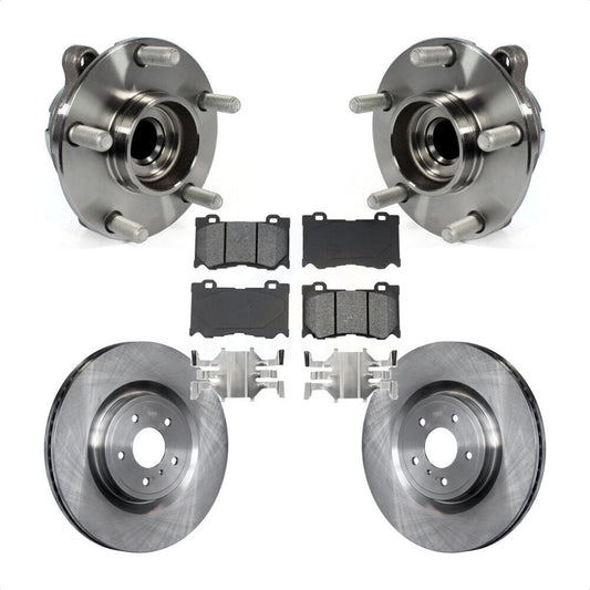 Hub Bearing Brake Rotor Pad Front Kit For INFINITI Q50 G37 Nissan 370Z Q60 M37 Z