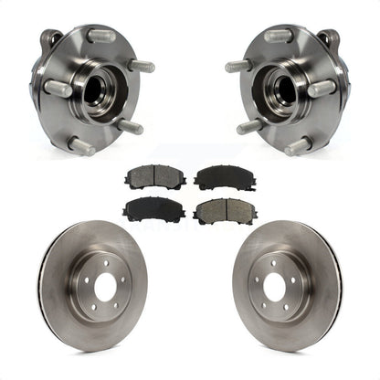Hub Bearing Assembly Brake Rotor And Pad Front Kit For INFINITI Q50 QX50 Q60 RWD