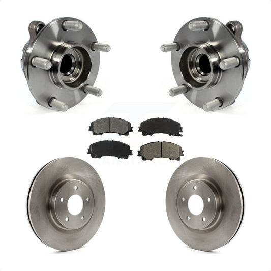 Hub Bearing Assembly Brake Rotor And Pad Front Kit For INFINITI Q50 QX50 Q60 RWD