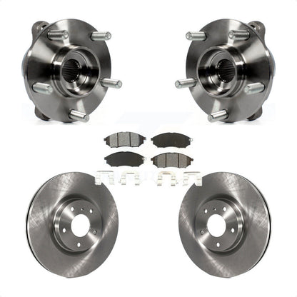 Hub Bearing Brake Rotor & Pads Front Kit For INFINITI G37 EX35 G35 QX50 QX70 M35