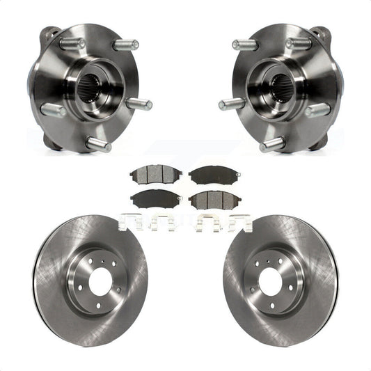 Hub Bearing Brake Rotor & Pads Front Kit For INFINITI G37 EX35 G35 QX50 QX70 M35