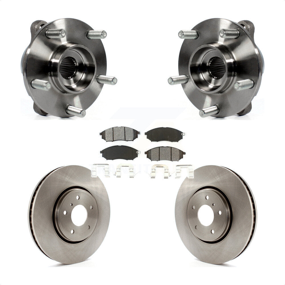 Hub Bearing Assembly Disc Brake Rotor Pads Front Kit For INFINITI FX35 FX37 FX45