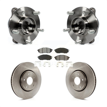 Hub Bearing Assembly Disc Brake Rotor Pads Front Kit For INFINITI FX35 FX37 FX45