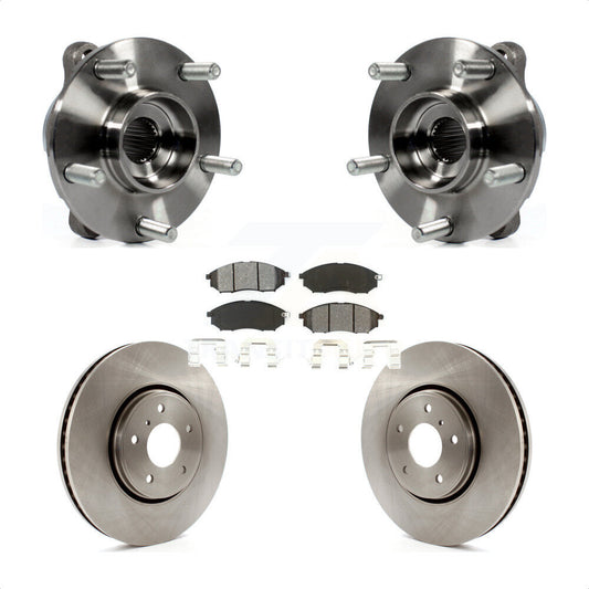 Hub Bearing Assembly Disc Brake Rotor Pads Front Kit For INFINITI FX35 FX37 FX45