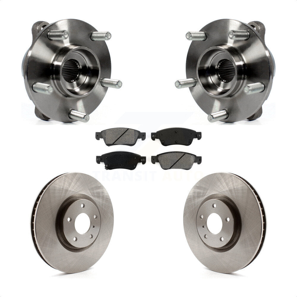 Hub Bearing Assembly Disc Brake Rotors And Pads Front Kit For INFINITI G35 Q60