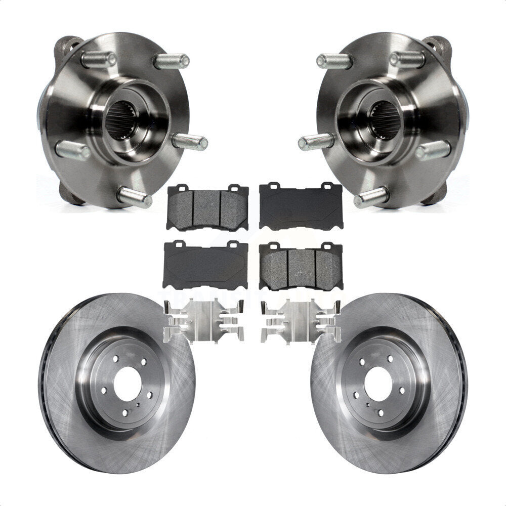 Hub Bearing Brake Rotor Pad Front Kit For INFINITI Q50 Q60 M37 FX50 QX70 Q70 M56