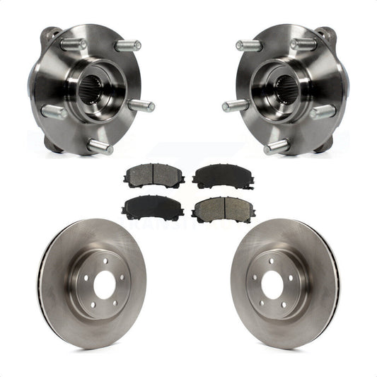 Hub Bearing Assembly Brake Rotor And Pad Front Kit For INFINITI Q50 QX50 Q60 AWD