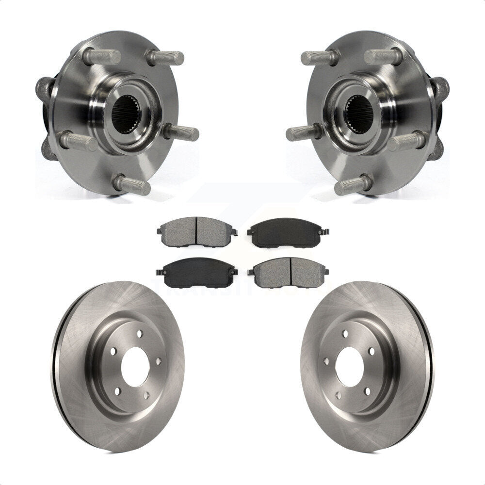 Hub Bearing Assembly Disc Brake Rotors And Pads Front Kit For Nissan Juke