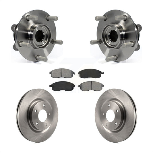 Hub Bearing Assembly Disc Brake Rotors And Pads Front Kit For Nissan Juke