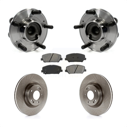 Hub Bearing Assembly Disc Brake Rotor & Pads Front Kit For Hyundai Genesis Coupe