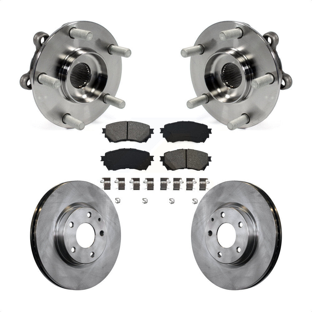 Hub Bearing Assembly Disc Brake Rotors And Pads Front Kit For Mazda 6