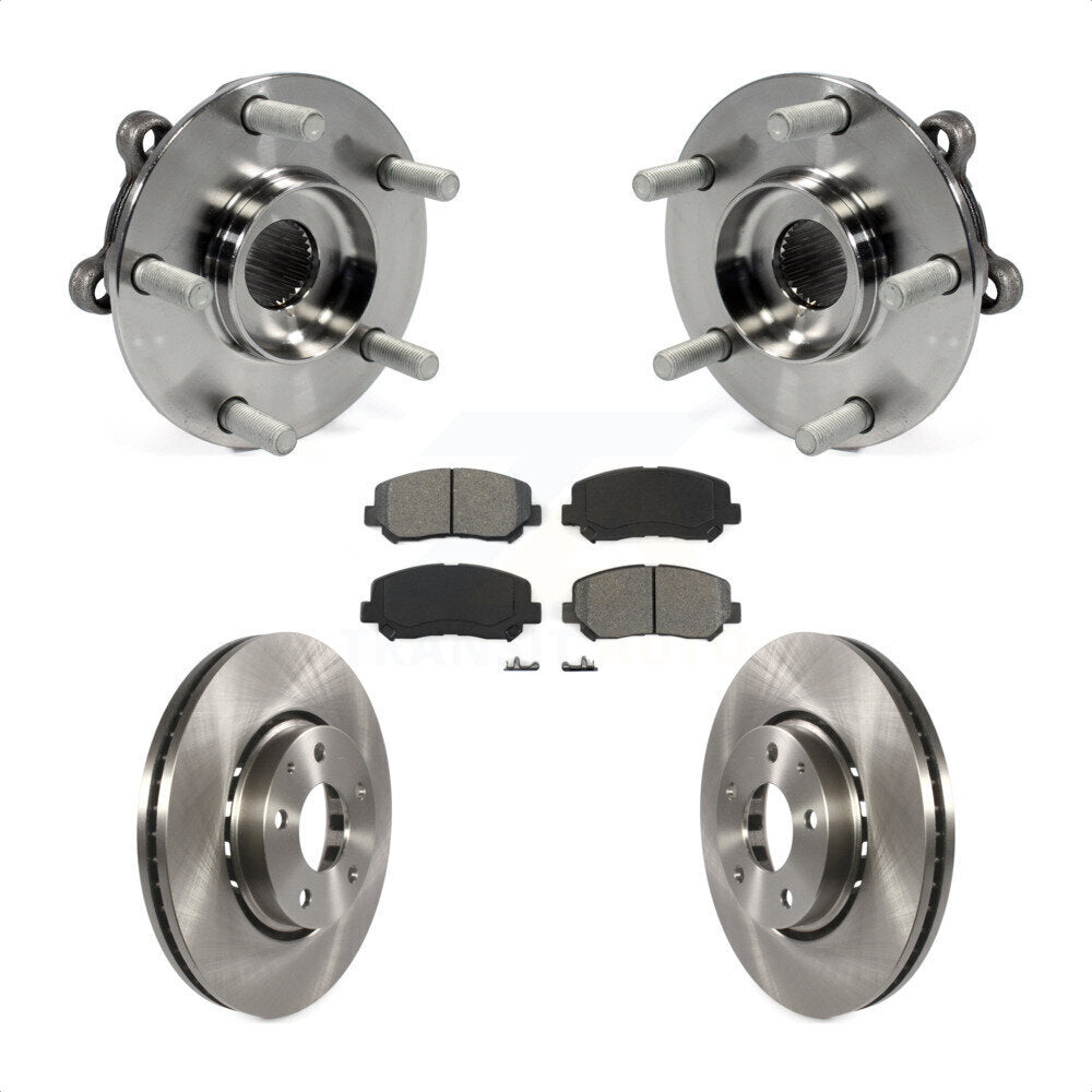 Hub Bearing Assembly Disc Brake Rotors And Pads Front Kit For Mazda CX-5