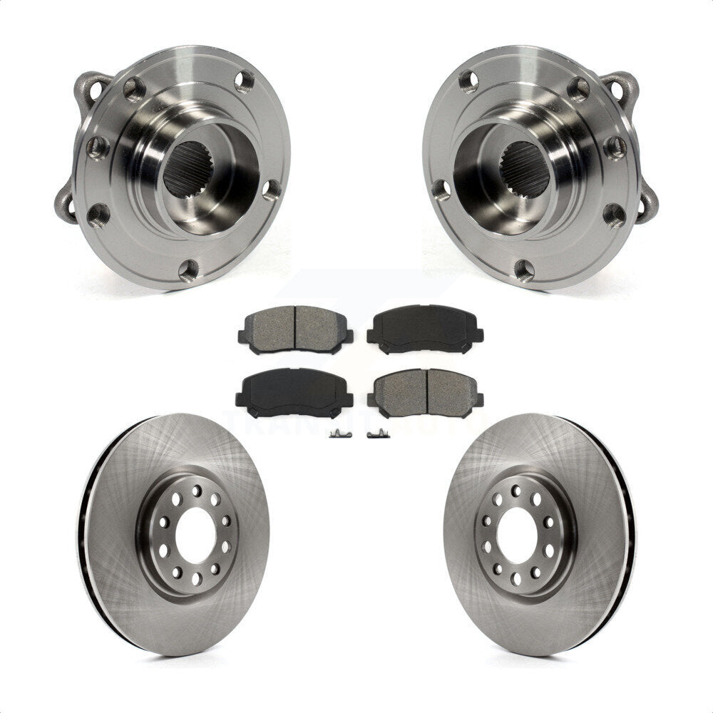 Hub Bearing Assembly Disc Brake Rotor Pads Front Kit For Chrysler 200 Dodge Dart
