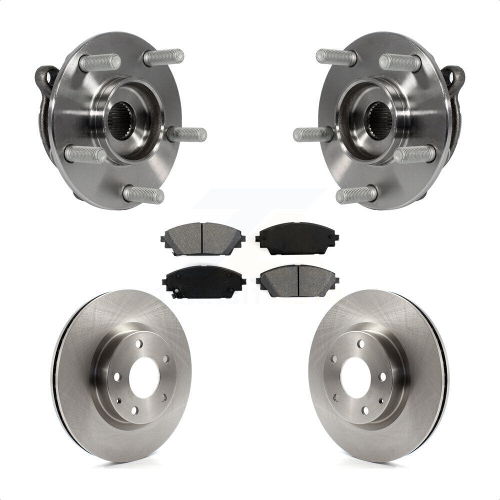 Hub Bearing Assembly Disc Brake Rotors And Pads Front Kit For Mazda 3 CX-3 Sport