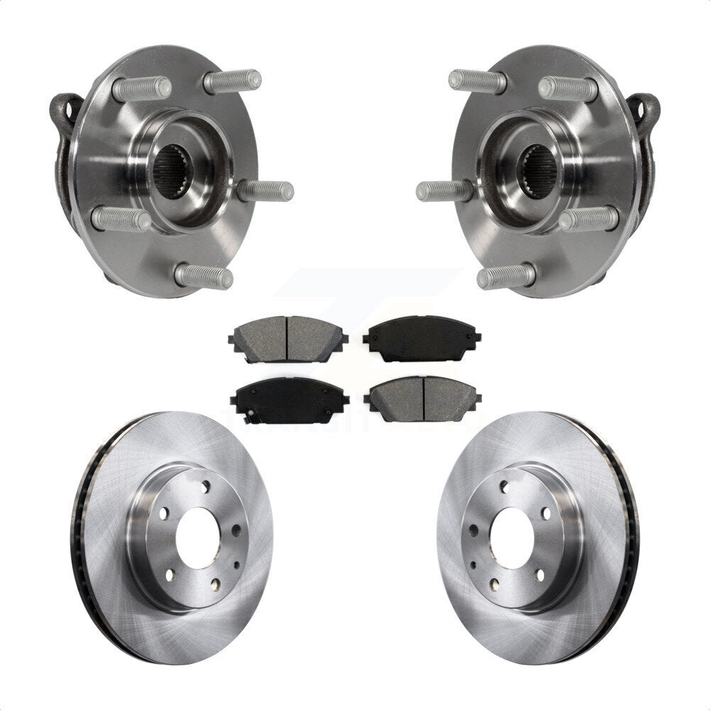 Hub Bearing Assembly Disc Brake Rotors And Pads Front Kit For Mazda 3 CX-3 Sport