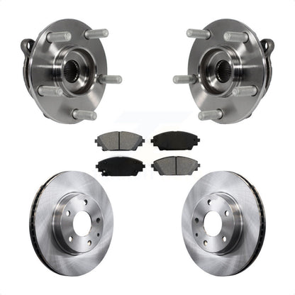 Hub Bearing Assembly Disc Brake Rotors And Pads Front Kit For Mazda 3 CX-3 Sport