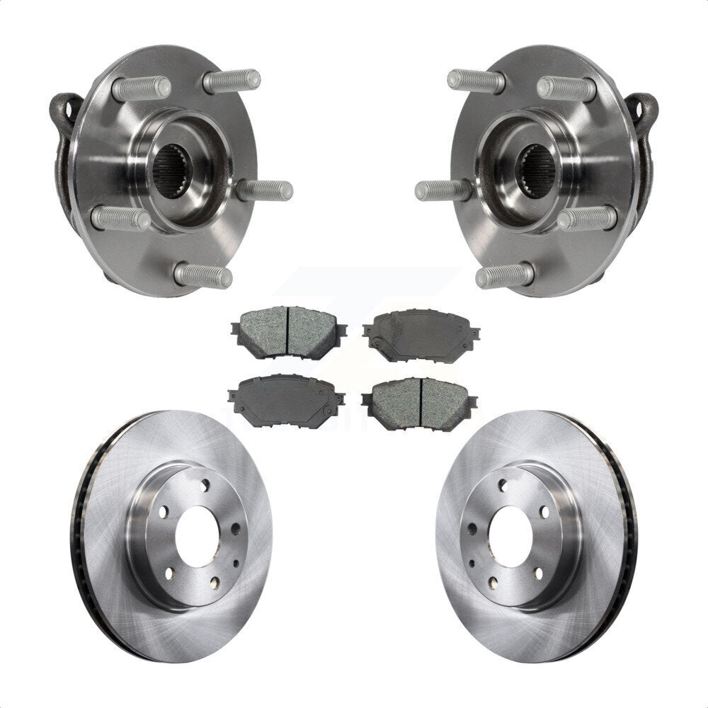 Hub Bearing Assembly Disc Brake Rotors And Pads Front Kit For Mazda 3 Sport
