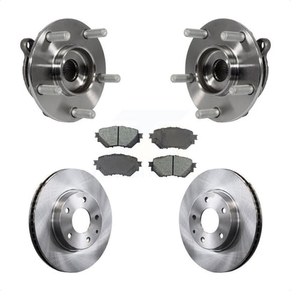 Hub Bearing Assembly Disc Brake Rotors And Pads Front Kit For Mazda 3 Sport
