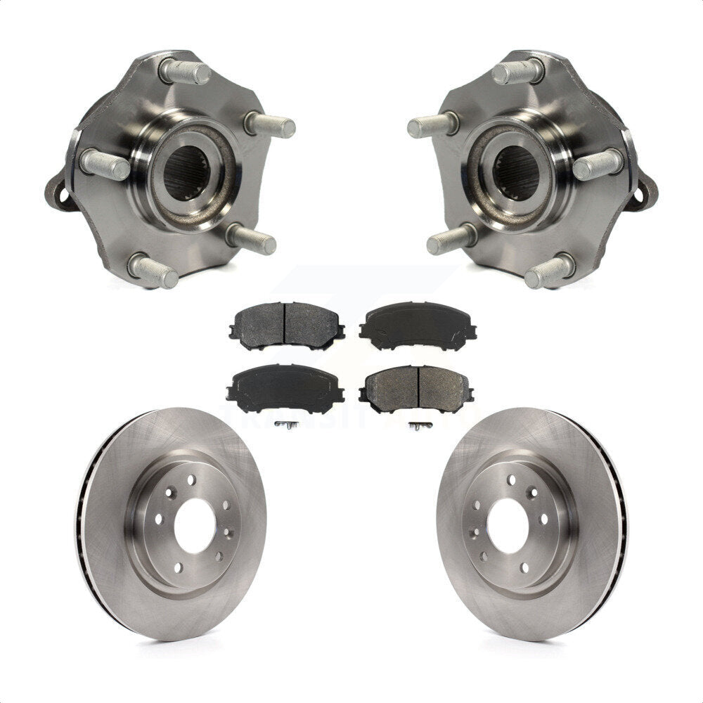 Hub Bearing Assembly Brake Rotor & Pads Front Kit For Nissan Rogue Sport Qashqai