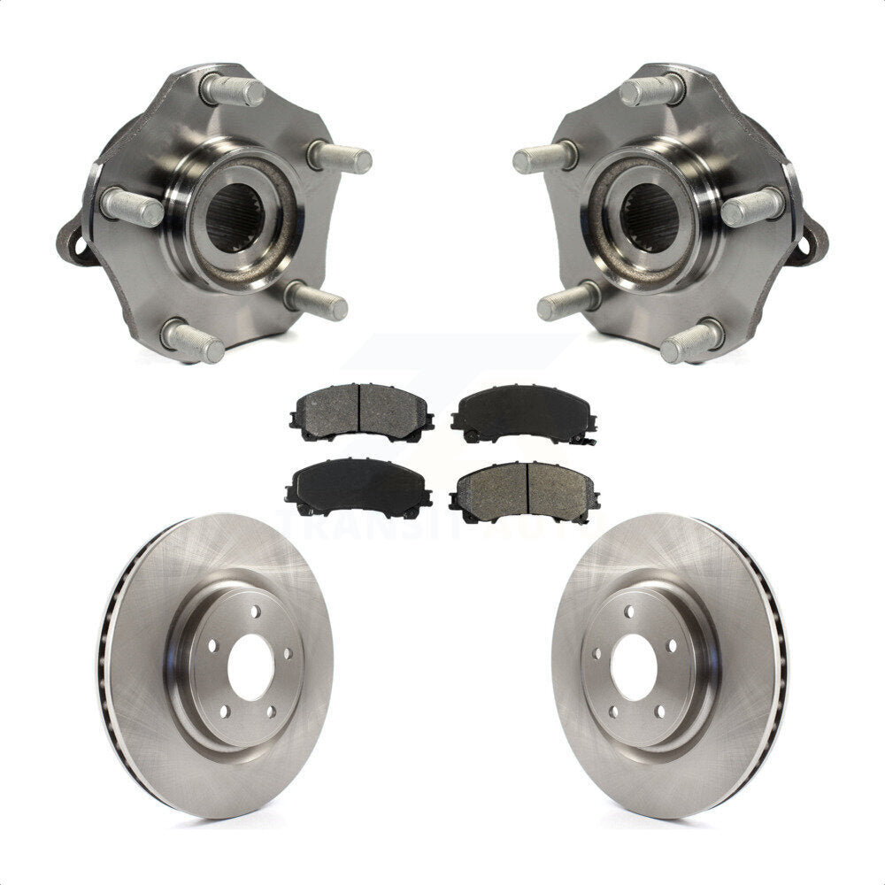 Hub Bearing Assembly Disc Brake Rotors And Pads Front Kit For Nissan Rogue
