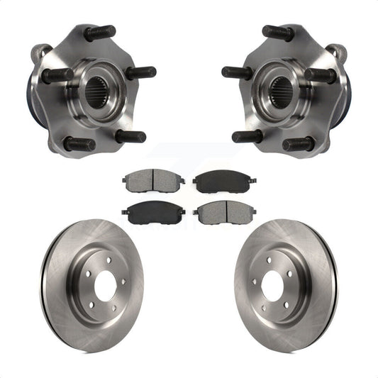 Hub Bearing Brake Rotor & Pad Front Kit For 2017-2019 Nissan Sentra Turbocharged
