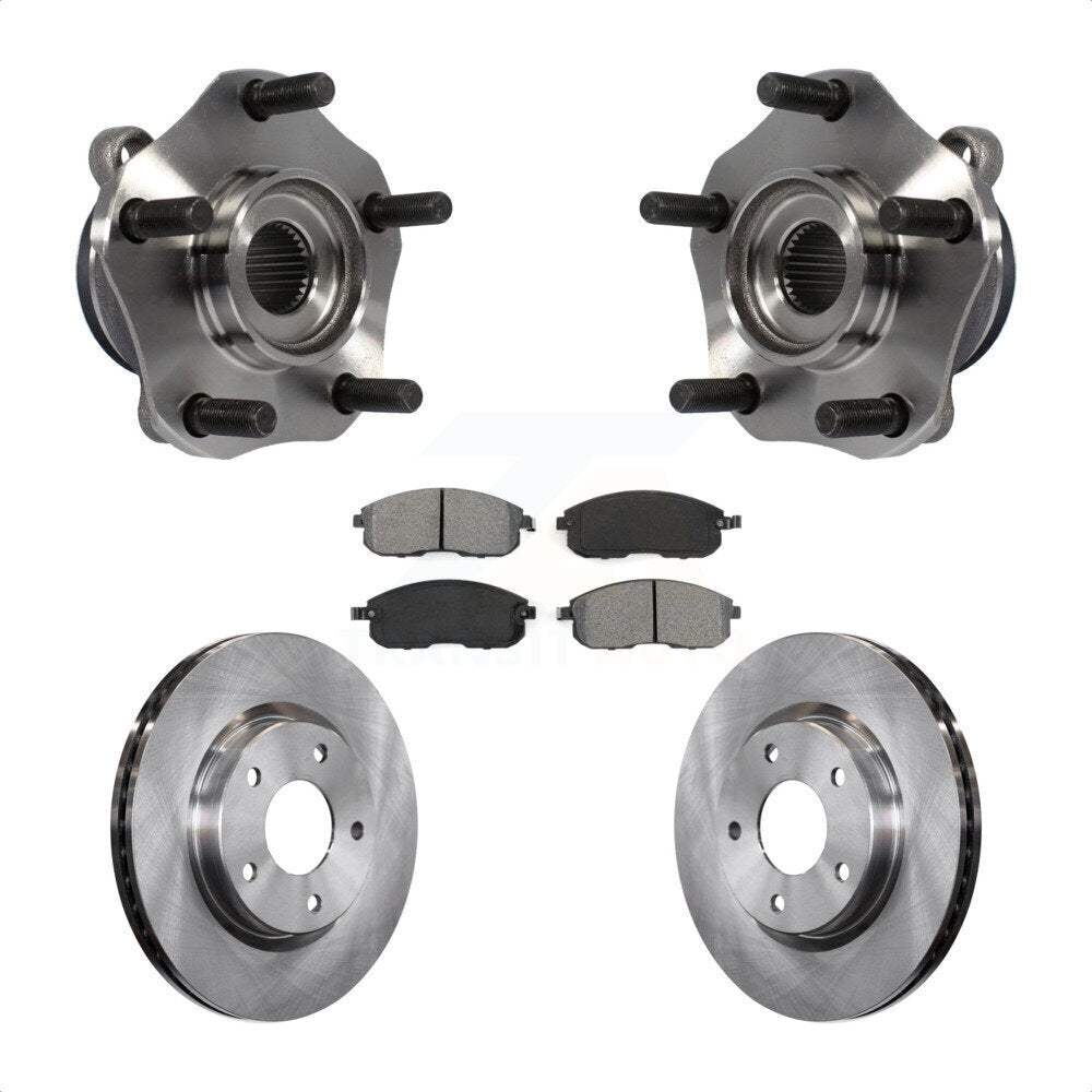 Hub Bearing Assembly Disc Brake Rotors And Pads Front Kit For Nissan Sentra