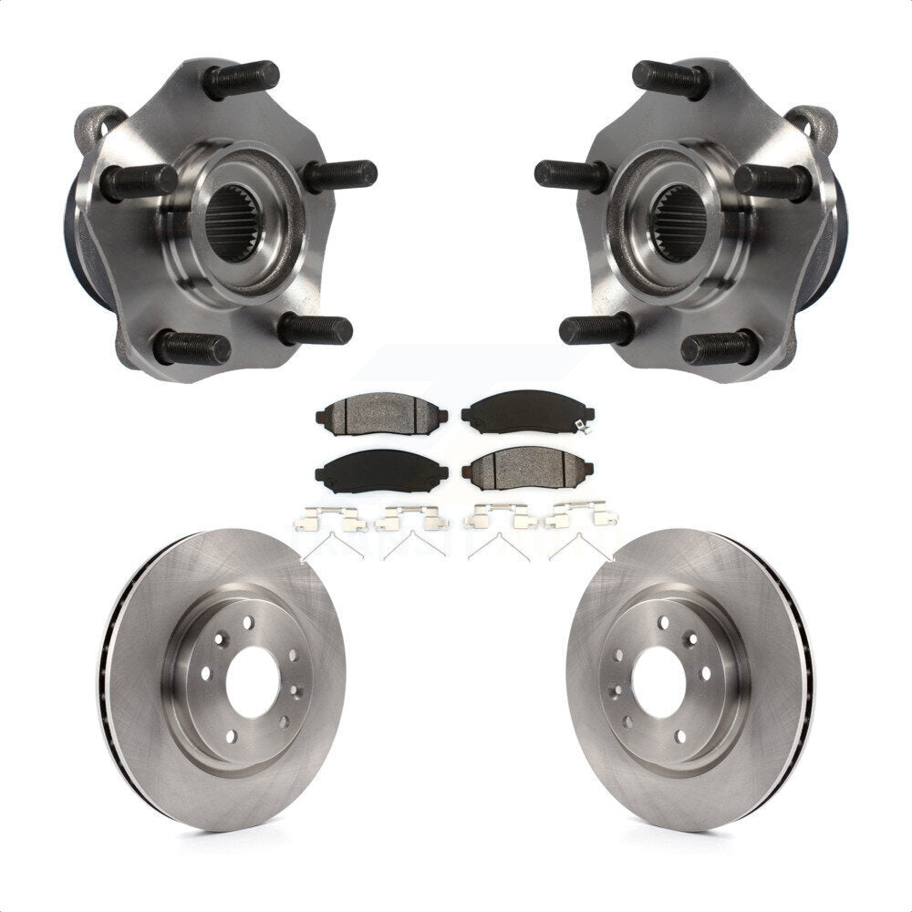 Hub Bearing Assembly Disc Brake Rotors And Pads Front Kit For Nissan LEAF