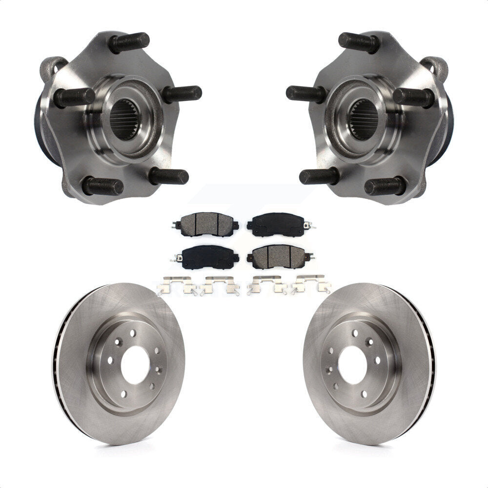 Hub Bearing Assembly Disc Brake Rotors And Pads Front Kit For Nissan LEAF