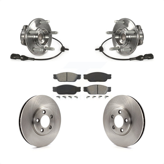 Hub Bearing Brake Rotor And Pad Front Kit For Ford Thunderbird Lincoln LS Jaguar