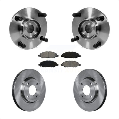 Hub Bearing Assembly Brake Rotor Pad Front Kit For 2008 Nissan Versa 4-Wheel ABS
