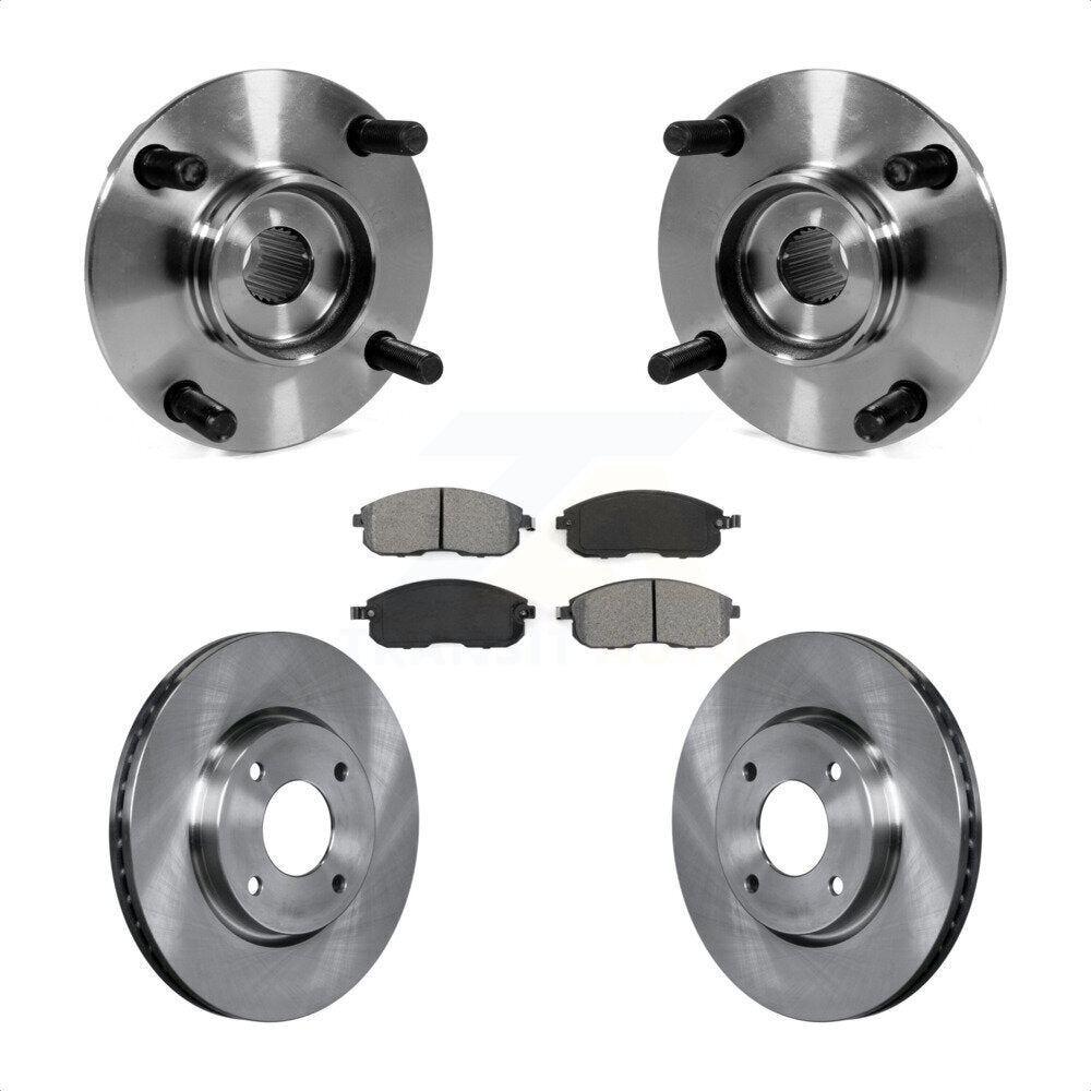 Hub Bearing Assembly Disc Brake Rotors And Pads Front Kit For Nissan Versa Cube