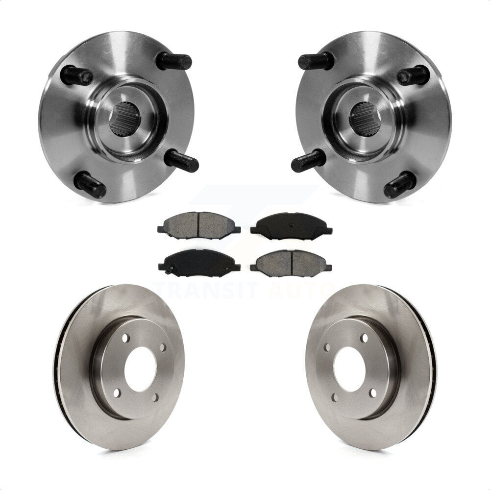 Hub Bearing Assembly Disc Brake Rotors And Pads Front Kit For Nissan Versa